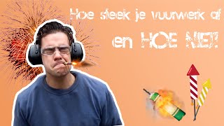 Hoe steek je vuurwerk af en HOE NIET  StuntingRico Stunts [upl. by Ahsilet]