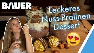 😍 LECKERES NUSSPRALINEN DESSERT 🌰  Perfekter Schicht Nachtisch für die Weihnachtszeit mit Nüssen [upl. by Ttennej]