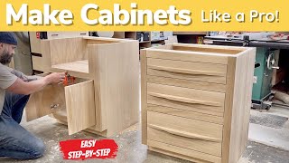 Build Cabinets The Easy Way  Natural Wood Cabinets [upl. by Aihtnys]