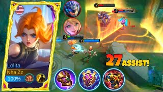 LOLITA VS ROAM JOHNSON amp LAYLA LOLITA BEST BUILD amp EMBLEM 2024  MOBILE LEGENDS [upl. by Laertnom]