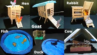 FARM Animals Names and shelter for kids to learn best school project for lower primary students [upl. by Pyszka]