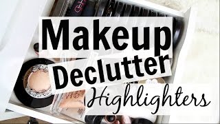 Makeup Collection  Declutter  Highlighters [upl. by Anafetse]