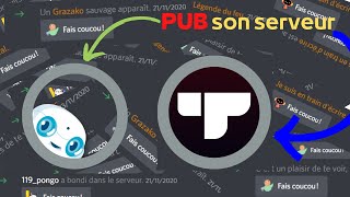 PUB son serveur discord avec DISBOARD et TOPGG [upl. by Ruphina]