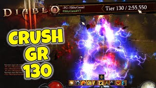 CRUSHsader  GR130 Sub 3 Minute Speed Build Diablo 3 Season 30 [upl. by Brunella948]