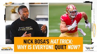 Pivot reacts Did Nick Bosa’s MAGA hat break rules or NFL double standard The Pivot Podcast Clips [upl. by Alcock]