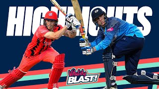 Salt and Brook Star In Roses Classic  Lancashire v Yorkshire  Highlights  Vitality Blast 2022 [upl. by Aicinat]