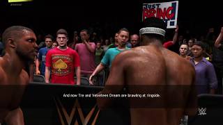 WWE 2K20  FEMALE MyCAREER STORY 7 quot TRE VS VELVETEEN DREAMquot [upl. by Hilary]