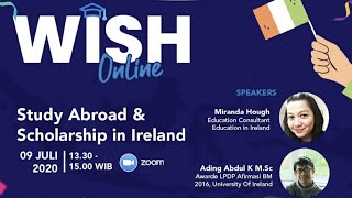 BEASISWA DI IRLANDIA WISH Online 8  Scholarship in Ireland with Education Ireland [upl. by Tnairb357]