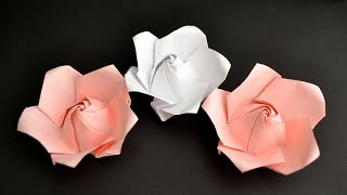 Beautiful PAPER ROSE  Origami Flower Tutorial DIY by ColorMania [upl. by Bonar280]