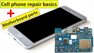 Cell phone repair basics with motherboard parts explained [upl. by Rosie67]