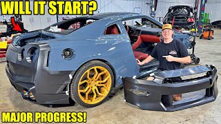 Rebuilding A Wrecked 2024 Nissan GTR Part 6 [upl. by Icyak]