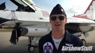 Thunderbird 3 Major Alexander Goldfein  Air Power Over Hampton Roads 2016 [upl. by Comstock]