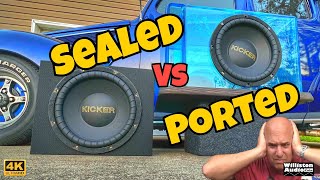 The Great Subwoofer Debate Ported vs Sealed  Which Sounds Better KICKER Comp Gold [upl. by Luehrmann]