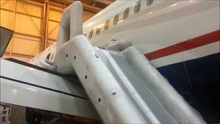 Boeing 767 slide deployment system test  US Airways [upl. by Shira734]