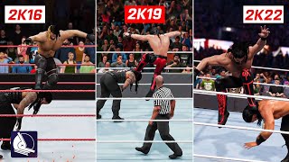 WWE 2K22 VS WWE 2K19 VS WWE 2K16 epic comparison [upl. by Nivar]