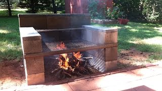 Build Your Own Backyard Concrete Block Grill easy [upl. by Jilli526]