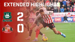 Extended Highlights  Plymouth Argyle 2  0 Sunderland AFC [upl. by Nitsej]