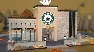 construyendo un STARBUCKS DE OTOÑO en bloxburg [upl. by Nairdad]