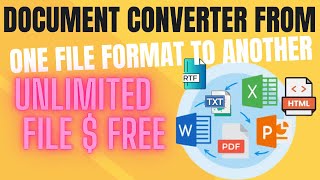 document file converter free online TO DOC DOCX HTML PDF ODT PPT TO PPTX TO RTF and TXT [upl. by Ahar888]