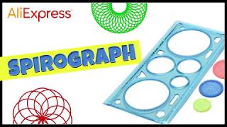 Spirograph Art Tool Spiral Ruler Aliexpress Unboxing amp Review [upl. by Pritchett]