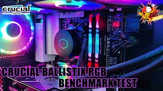 CRUCIAL BALLISTIX by MICRON DDR4 2x8GB 3600Mhz RGB Memtest and Benchmarking Test [upl. by Gilberte]