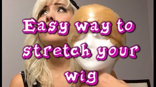 Easiest way to STRETCH a Wig [upl. by Demetris997]