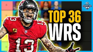 2024 Fantasy Football Draft Rankings amp Tiers  Top 36 Wide Receivers [upl. by Stephana]