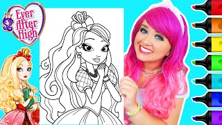 Coloring Ever After High Apple White 🍎 Coloring Page  Ohuhu Paint Markers [upl. by Maryann]