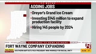 Dreyers Ice Cream investing 145M to expand Fort Wayne operations [upl. by Anitsrihc]