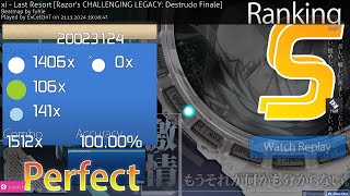 osucatch  xi  Last Resort Razors Challenging Legacy Destrudo Finale HT [upl. by Adnael]