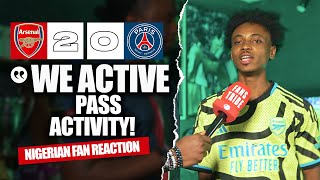 ARSENAL 20 PSG  Ade  NIGERIAN FAN REACTION   CHAMPIONS LEAGUE HIGHLIGHTS 20242025 [upl. by Zilevi126]