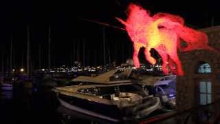 Izmir Cesme  View of the marina at night Yachthafen bei Nacht HD [upl. by Arikal]