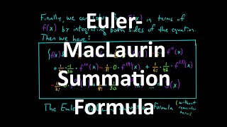 Euler MacLaurin Summation Formula [upl. by Ailedua]