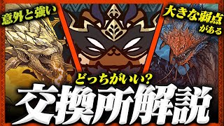 【交換所完全解説】ネロミェール最大の弱点発見！？交換どっちがいい？【常闇評価 モンハン パズドラ】 [upl. by Anetsirk]