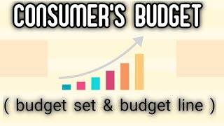 CONSUMERS BUDGET  BUDGET SET amp BUDGET LINE [upl. by Ivel]