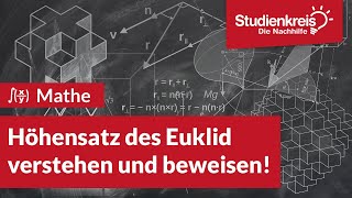 Höhensatz des Euklid verstehen und beweisen  Mathe verstehen mit dem Studienkreis [upl. by Chapin794]