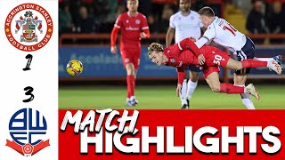 HIGHLIGHTS Accrington Stanley 13 Bolton Wanderers [upl. by Arawaj830]