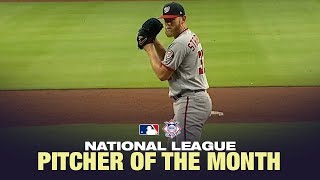 Strasburg named NL Pitcher of the Month for July [upl. by Aun]