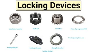 Locking Devices  Locking Devices For Nut and Bolt  Fitter Topic  ITI 2nd Year Topic  Fastener [upl. by Toh]