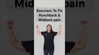 Exercises to fix Hunchback amp Mid back Painmidbackpain hunchback sportsphysio physiotherapy [upl. by Dorelia816]