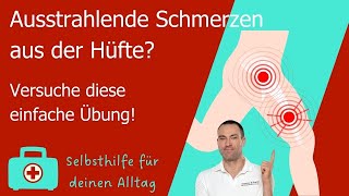 Endlich schmerzfrei Eine einfache Übung gegen ausstrahlende Hüftschmerzen ins Bein [upl. by Calie]