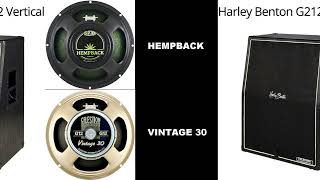 Celestion V30 vs Greenback vs Classic Lead vs Hempback [upl. by Suivat]