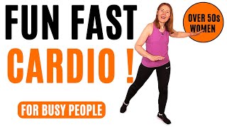 Fun Fast CARDIO Workout For Women Over 50  No Repeat No Equipment  Lively Ladies [upl. by Atnas]