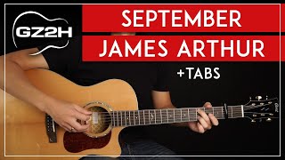 September Guitar Tutorial James Arthur Guitar Lesson Easy Chords [upl. by Gorges]