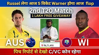 Aus vs Wi dream11 team  Aus vs Wi dream11 prediction today match  Aus vs Wi dream11 prediction [upl. by Andris]