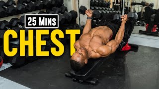 25 Minute Dumbbell Complete Chest Workout Build amp Burn 15 [upl. by Hylton]