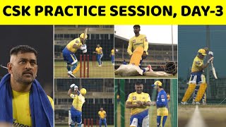 CSK Practice Session Day3 Highlights  MS Dhoni  Rajvardhan Hangargekar  Devon Conway  CSK News [upl. by Elfstan]