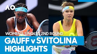 Coco Gauff vs Elina Svitolina Match Highlights 2R  Australian Open 2021 [upl. by Eelarat]