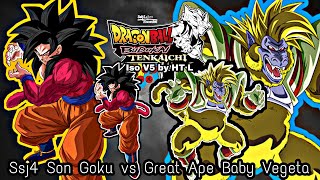 Ssj4 Son Goku vs Great Ape Baby Vegeta  Dragon Ball Budukai Tenkaichi Iso V5  DBZ TTT MOD [upl. by Currier]