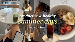 productive amp healthy days of summer 🧸 cafés workouts what I eat reading moving [upl. by Der]